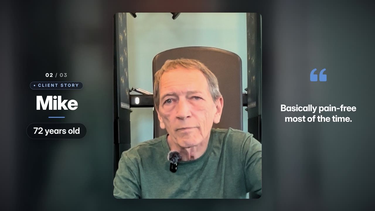 Mike, 72, telling his story on camera